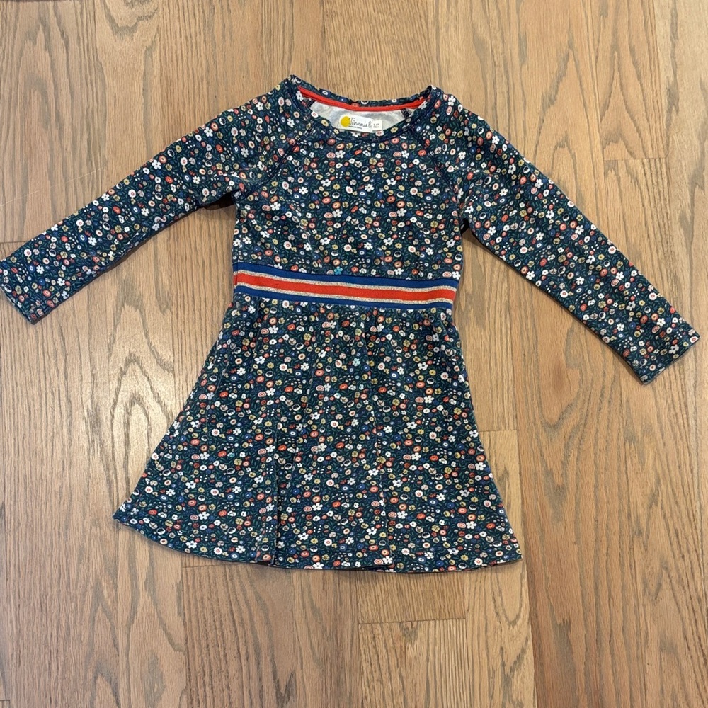 Johnnie B Mini Boden long sleeve floral dress, size 5-6 years